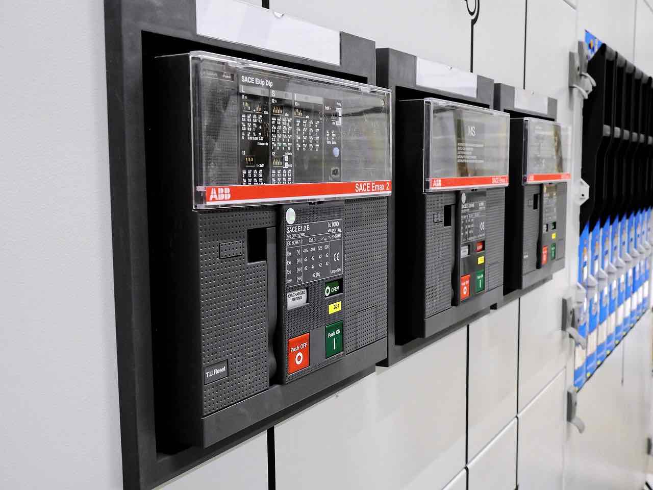 Technician servicing HV switchgear